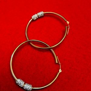 14 karat gold loop earrings